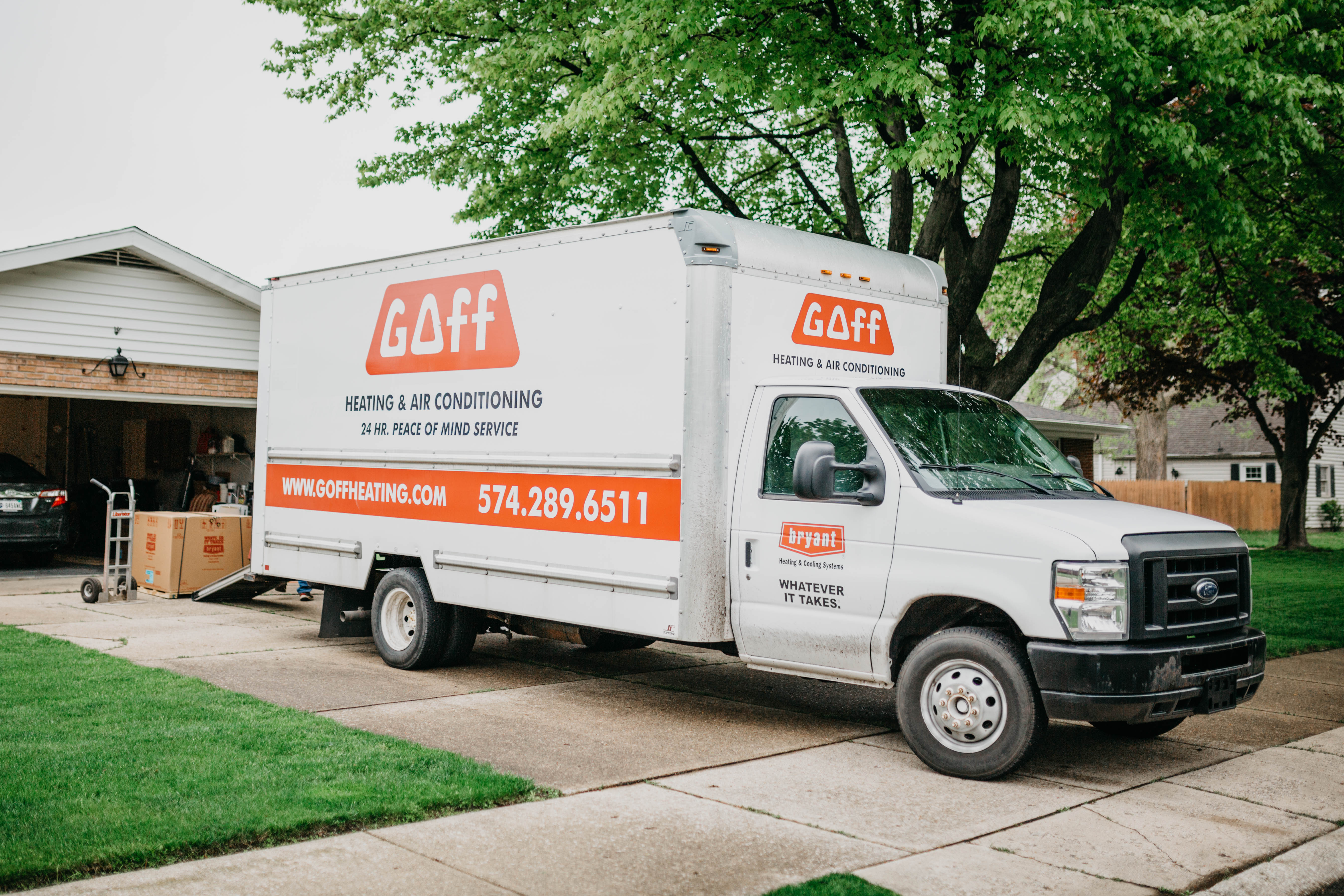 Goff Heating & Plumbing service vehicles